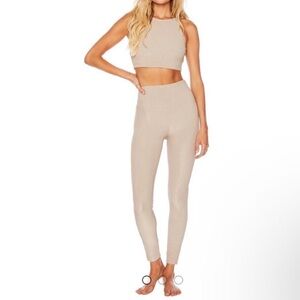 Beach Riot High Neck Sports Bra - Sand / Tan - S ‼️FREE SHIPPING‼️